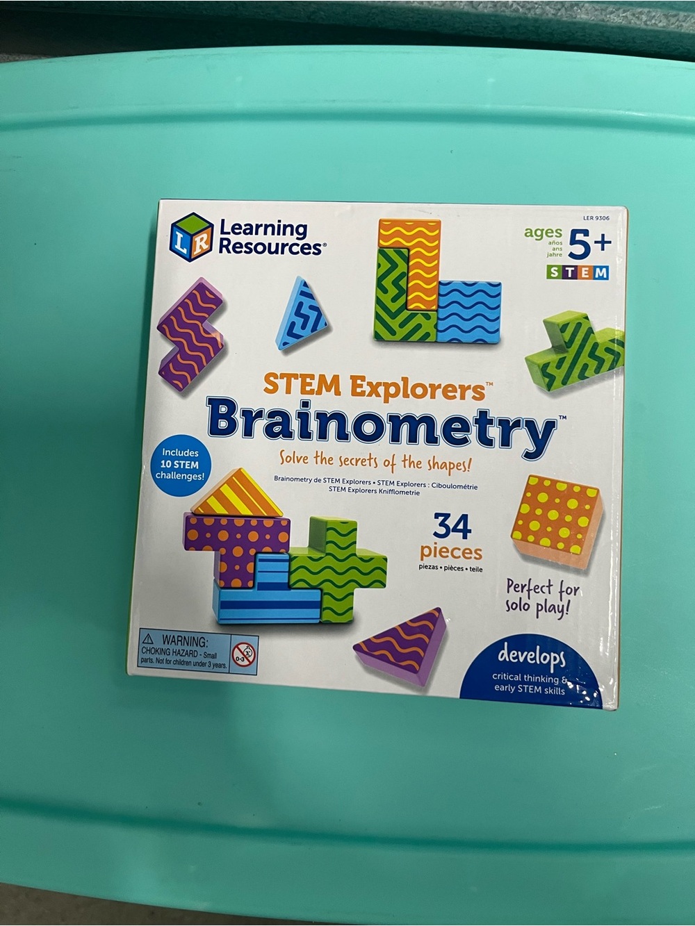 Learning Resources STEM Explorers Brainometry Puzzle - Aqua/Multicolor